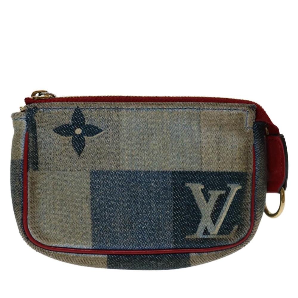 Louis Vuitton Monogram Denim Mini Pochette Accessoires Blue Accessory Pouch